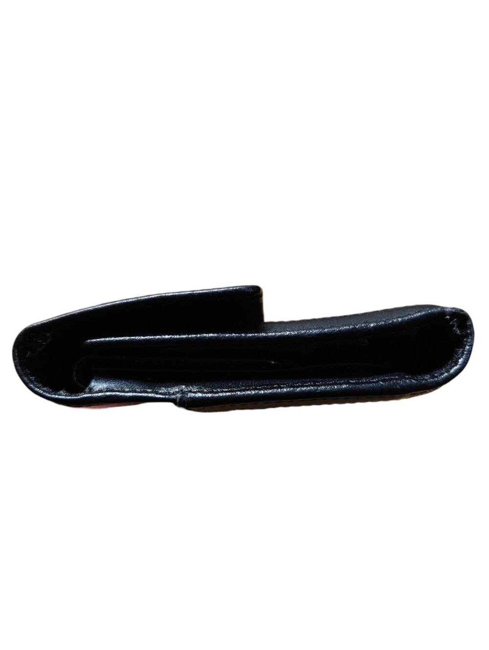 Fucci Black Faux Leather Long Wallet with Green-Red Web Stripe - Picture 7 of 12